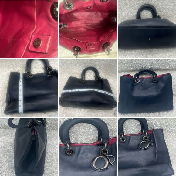 Dior Blue Leather Extra Large Diorissimo Shopper Tote - Picture 9 of 16